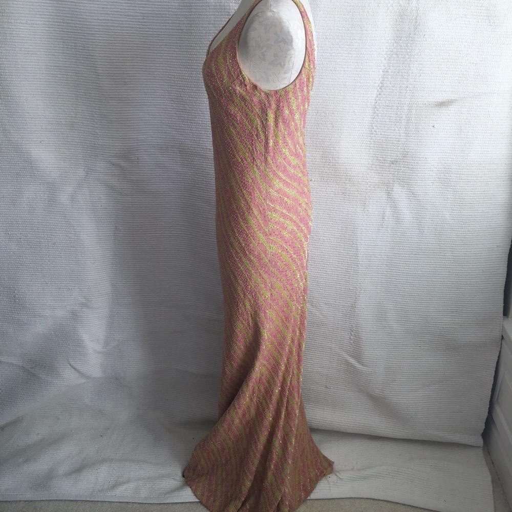 🔻500 RARE VTG 90s Y2K Beaded Formal Gown Runway - Picture 5 of 8